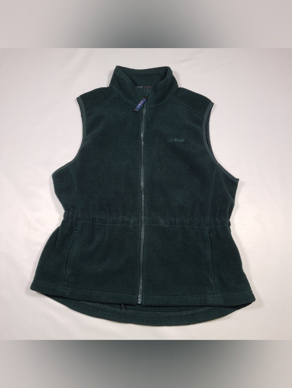 E1 LL Bean Jacket Womens Medium Vintage Fleece Vest Outdoors Hiking Camping